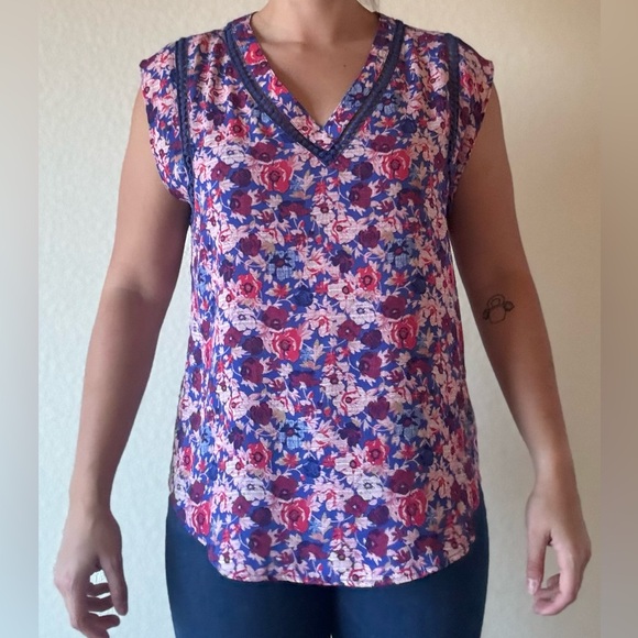 41 Hawthorn Tops - 41 Hawthorn Floral Sleeveless Blouse